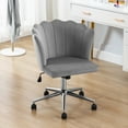 thumbnail image 3 of Duhome Home Office Chair Task Chair Velvet Swivel Gray 1 Pcs, 3 of 7