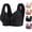 03# Black, variant on Bras for Older Women, 2026 New No Underwire Comfortable Front Closure Button Wireless Shaping Bra for Senior Purple 36
