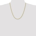 thumbnail image 4 of 14K Yellow Gold Rope Chain Necklace 22 inch 2.25 mm Diamond-cut with Lobster Clasp, 4 of 4