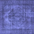 thumbnail image 1 of Ahgly Company Indoor Square Oriental Blue Industrial Area Rugs, 3' Square, 1 of 4