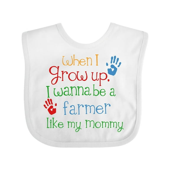 Inktastic Farmer Like Mommy Boys or Girls Baby Bib