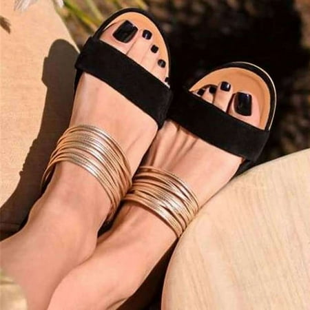 

Wedge Sandals for Women Comfortable Slide Dressy Beach Walking Slip On Platform Casual Sandal A2