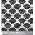 thumbnail image 1 of Soimoi Black Georgette Viscose Fabric Floral Damask Print Sewing Fabric Yard 42 Inch Wide, 1 of 3