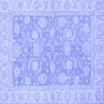 thumbnail image 1 of Ahgly Company Machine Washable Indoor Square Oriental Blue Traditional Area Rugs, 6' Square, 1 of 4