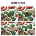 thumbnail image 4 of GOSMITH Full Width Single-Sided Printing Strawberry Flowers Wild Leaves Round Tablecloth White, 4 of 7