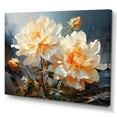thumbnail image 2 of Designart "White Affodils love expression I" Floral Wall Art Living Room, 2 of 5