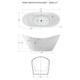 thumbnail image 6 of FerdY Boracay 67" Acrylic Freestanding Soaking Bathtub with Chrome Pop-up Drain,  White, F02503, 6 of 7