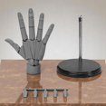 thumbnail image 3 of 1:1 Right Hand Model for Drawing, Articulated Flexible Artist Manikin Figure with Adjustable Joints, PVC Poseable Sketching Tool, Moveable Mannequin for Artists, Painting, Displaying, Desk Decor, Gray, 3 of 6