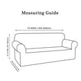 thumbnail image 7 of Turquoize 1-Piece Comfy Jacquard Spandex Sofa Stretch Slipcover, Brown, 7 of 7