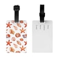 thumbnail image 2 of Luggage Tags for Suitcases, Conch Starfish Shells Leather Bag Luggage Tags ID Label Tags Privacy Protection Travel Bag Labels, 2 of 6