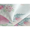 thumbnail image 4 of Ambesonne Hummingbirds Quilted Bedspread Set 3 Pcs, Flowers Wild Nature, King Size, Pale Green and Pale Pink, 4 of 5
