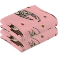 thumbnail image 2 of Dreamtimes Cute Kitty Pink Ultra Soft 2 PCS Towel Set, Highly Absorbent Hand Towels 16 x 28 Inch Cotton Towels for Bathroom Hotel Gym Travel, Ideal for Daily Use, 2 of 7