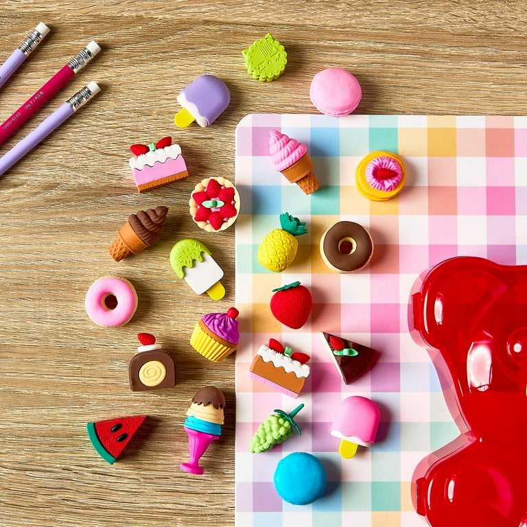 Bandai Pretty Pixels Eraser Maker Starter Pack - Make 10 Sweets-Themed Erasers, DIY Craft Kit