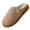 Coffee, variant on CHUMUD Women's House Slippers - Soft Fleece Lined, Cozy Cotton Striped Texture Indoor Shoes with Anti-Slip Rubber Sole