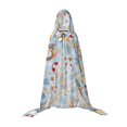 thumbnail image 7 of Honeii Summer Time With Gnome Print Poncho Cape, Cloak Coat, Snuggly Hooded Wearable Blanket, Hooded Cape For Teenagers,Halloween Costumes-Large, 7 of 7