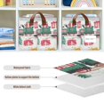thumbnail image 4 of Yayeee Foldable Storage Basket for Shelves with Handles Waterproof Cloth Bins, Christmas Train, 4 of 7