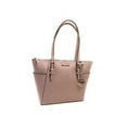 thumbnail image 3 of Michael Kors Women's Charlotte Large Saffiano Leather Top-Zip Tote Bag (Powder Blush), 3 of 8