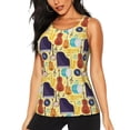 thumbnail image 1 of Junzan Musical Instruments Pattern Workout Tank Tops for Women Sleeveless Running Loose Fit Yoga Tops Active Shirts Gym Exercise-X-Large, 1 of 7