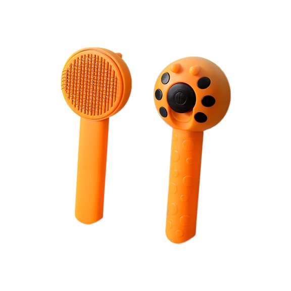 ACDANC Cat Brush,Pp Dog Shedding Brush,Cat Brush for Shedding,Orange,7X3X2"