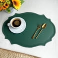 thumbnail image 2 of 4Pcs Set Vintage Faux Leather Placemats Waterproof Wipeable Heat Resistant Tablemat for Dining Table Kitchen Non Slip Oilproof Table Place Mat for Christmas, 2 of 4