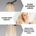 thumbnail image 5 of 4 Pack Hair Loop Tool Set with 2 pcs French Braid Tool Loop,1 pcs rat tail comb,1 hair clip, Hair Tail Tools for Hair Styling,Hair Braid Accessories Ponytail Maker（Black Set）, 5 of 5