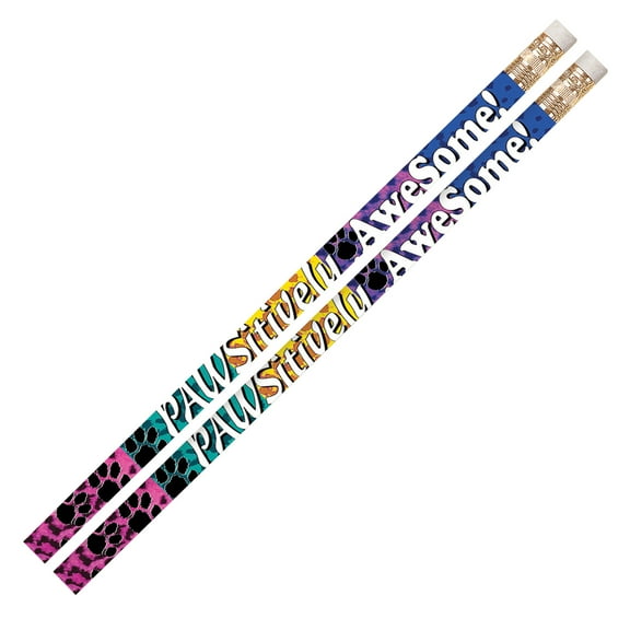 Musgrave Pencil Company Pawsitively Awesome Motivational Pencil, 12 Per Pack, 12 Packs