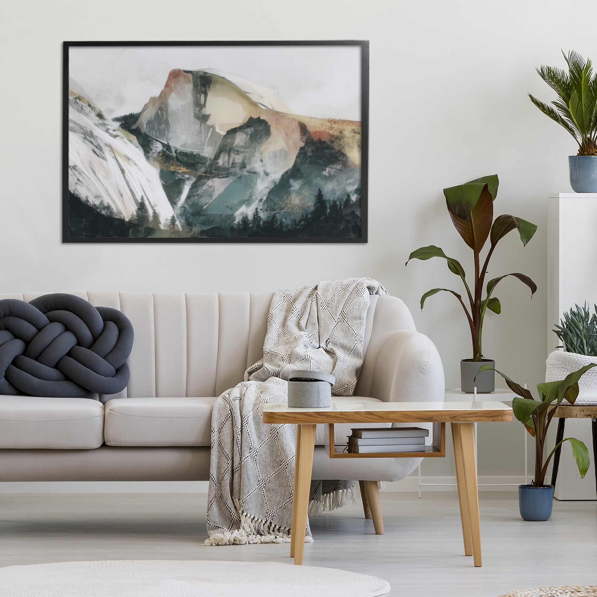 Stupell Industries Abstract Sierra Nevada Mountain Black Framed Giclee Art, design by Chromatic Storm Studio