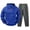 BUV47-Blue, variant on Mens Sweatsuit Camo Tracksuit Camouflage Long Sleeve Drawstring Hoodies And Sweatpant Set With Pocket 2 Piece Outfits Blue M