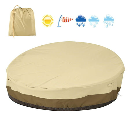Willstar Outdoor Daybed Cover Round, Round Outdoor Daybed Cover
