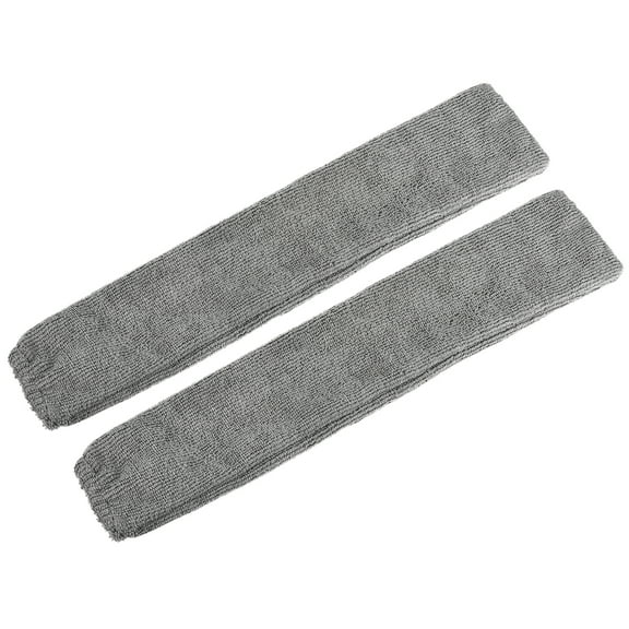 Uxcell 38x8cm Cleaning Duster Microfiber Replacement Pad Brush Cloth Gray 2 Count