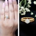 thumbnail image 3 of Rosec Jewels Lab Created Diamond Engagement Ring - Vintage Style Celtic Knot Ring (1 Carat, EF-VS Quality Certified), 18K Yellow Gold, US 8.50, 3 of 8