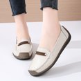 thumbnail image 4 of Women's Casual Loafers Slip On Leather Shoes Lightweight Casual Walking Shoes Female Moccasins Classic Penny Loafer Flats Boat Shoes, 4 of 10