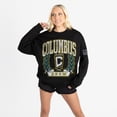 thumbnail image 3 of Women's Gameday Couture Black Columbus Crew Oversized Victory Lane Black Label Premium Fleece Sweatshirt, 3 of 5