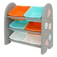 thumbnail image 5 of Wooden Kids' Toy Storage Organizer with 6 Plastic Bins，Gray Color, 5 of 9
