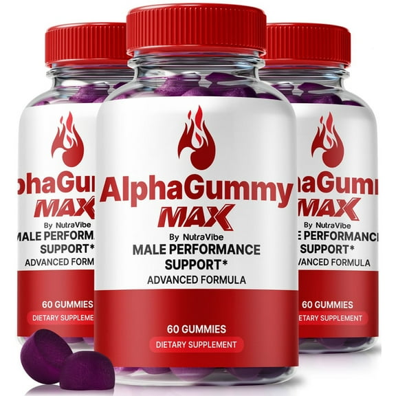 (3 Pack) AlphaGummy Max – Official Alpha Gummy Max ME All-Natural Gummies for Physical Health & Well-Being, Gomitas for Energy, Vitality & Wellness Support, Reviews (180 Gummies)