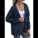 thumbnail image 2 of Impermeables para Mujer, Impermeables, Resistentes Al Viento, Ajustables, con Capucha y Bolsillos. Azul Oscuro L, 2 of 9