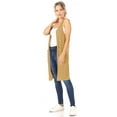 thumbnail image 3 of Women's Casual Solid Long Sleeveless Side Pockets Knit Vest, 3 of 5