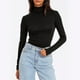 thumbnail image 2 of RKSTN Women's Turtleneck T Shirts Oversized Mock Neck Slim Thermal Tight Underwear Long Sleeve Shirt Tops Womens Casusal Solid Plus Size Base Layer Loose Comfy Shirt Undershirt Fall Spring Clothes, 2 of 8