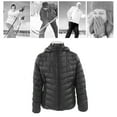 thumbnail image 4 of 9 Zones Heating Black Electric Heated Jacket Applicable Winter Outdoor Sports, 4 of 7