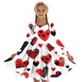 thumbnail image 3 of RXMEKW Robe Extensible à Manches Longues pour Filles pour l'École et les Récitals, Robe Patineuse Évasée à Col Rond, Robe de Fête Douce et Décontractée pour Tout-Petits à Ados, 3 of 6