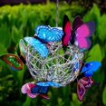 thumbnail image 3 of Large Butterfly Round Ball Light Decorative Solar Hanging Garden Light Waterproof Hanging Lamp - Whi, 3 of 5