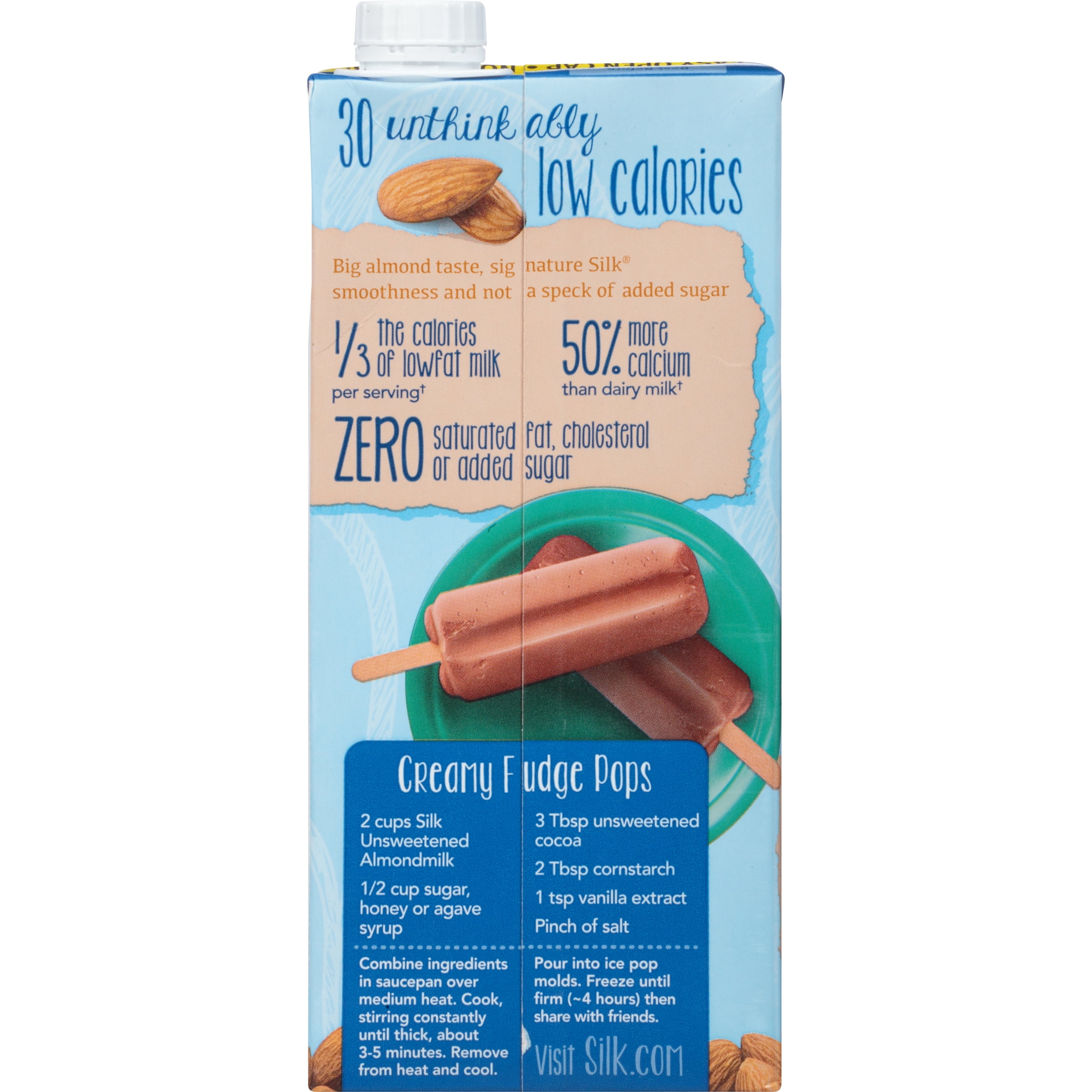 (2 pack) Silk Almond Milk, Unsweetened Original, 32 oz Aseptic Box