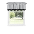 thumbnail image 2 of Simple Elegance by Ben&Jonah Laurel Window Curtain Valance - 58"W x 14"L - Black/White, 2 of 3