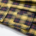 thumbnail image 5 of Isvgxsz Sweatpants Men Clearance Men Casual Fashion Have Pockets Plaid High-Waisted Skirt Pleated Skirt Short Skirt Summer Deals Yellow, 5 of 9