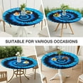 thumbnail image 7 of Blue Tie Dye Mandala Pattern Round Fitted Tablecloth with Elastic Edge,Dining Table Cover Waterproof,Outdoor Round Tablecloth for Camping,Dining,Indoor and Outdoor, 7 of 7