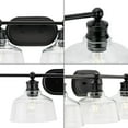 thumbnail image 4 of Singleton Collection Four-Light 36" Matte Black Farmhouse Vanity Light with Clear Glass Shades, 4 of 8