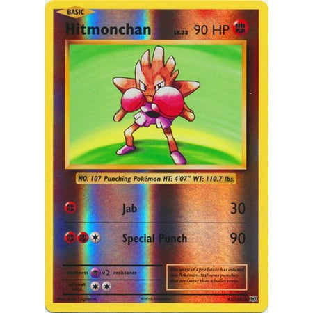Pokemon Hitmonchan 62108 Xy Evolutions Reverse Holo