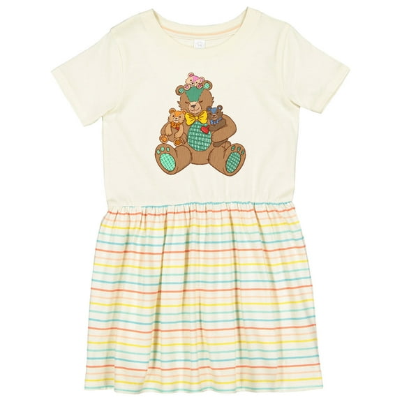 Inktastic Cute Hugging Teddy Bears Girls Toddler Dress