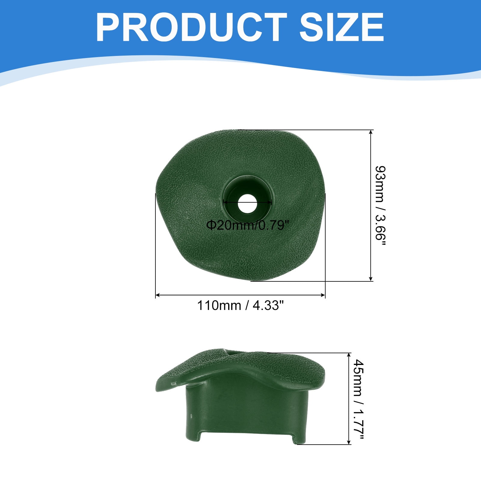 Rock Climbing Holds, 10 Pcs Climbing Rock Wall Grips with Single Holes for Playground Accessories, Green-B