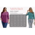 thumbnail image 7 of MOYIKO 3/4 Length Sleeve Womens Tops Crew Neck T Shirts Pleated Tunic Summer Blouses Dressy Casual, 7 of 7
